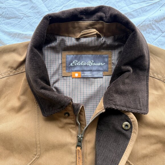 Eddie Bauer Bainbridge Field Jacket Water Resistant Waxed Canvas - Picture 8 of 13